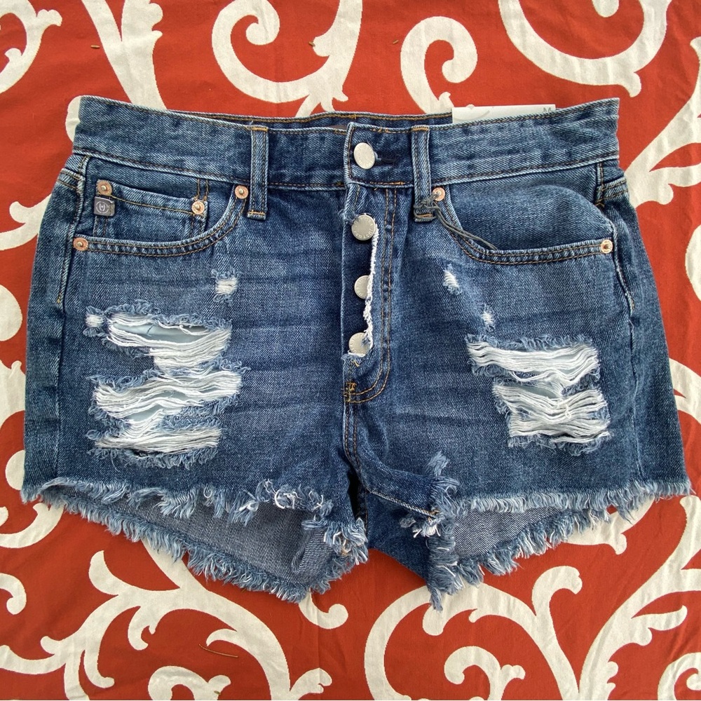 NWT Just USA high rise button fly distressed size medium 8